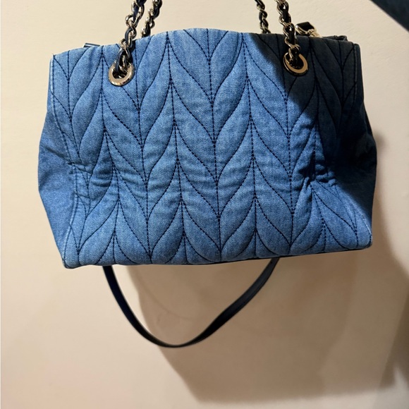 Kate Spade Briar‎ Lane Quilted Denim Meena Satchel Bag T - Picture 3 of 12